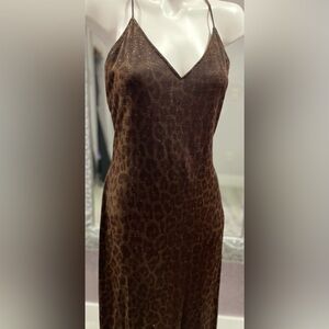 Vintage Reggio Y2K 90s Leopard Dress Gown